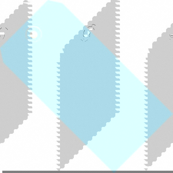 Blank Tag: 3-3/4'' High, Light Blue, Synthetic Paper